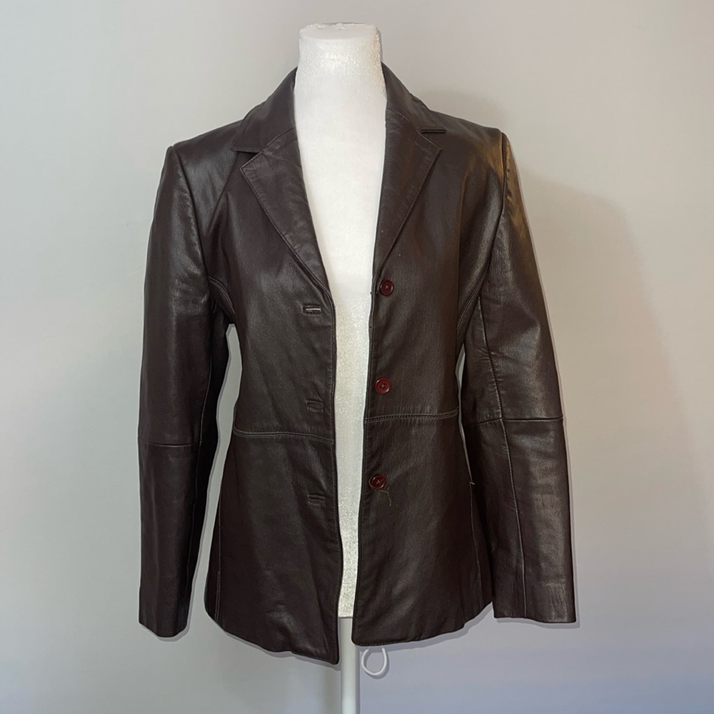 Chocolate brown Leather jacket